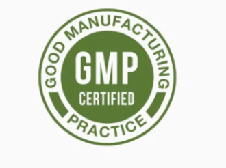Certification icon for compliance with good manufacturing practice guidelines